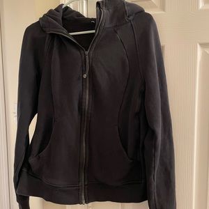 Lululemon black full zip scuba